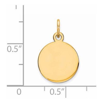 Gold-Plated Sterling Silver Round Disc Charm – view 7