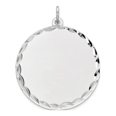 Sterling Silver Round Disc Charm