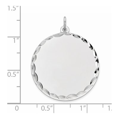 Sterling Silver Round Disc Charm – view 5