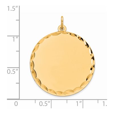 Gold-Plated Sterling Silver Round Disc Charm – view 5