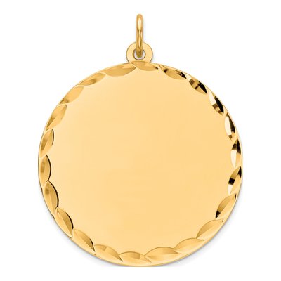 Gold-Plated Sterling Silver Round Disc Charm