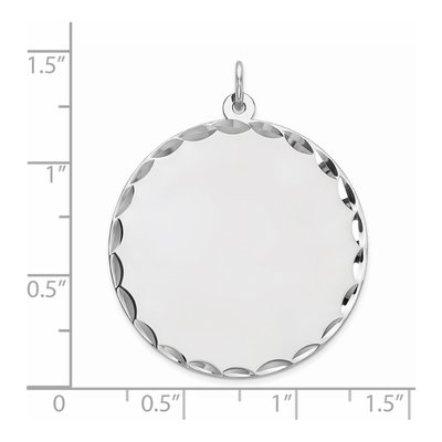 Sterling Silver Round Disc Charm – view 4