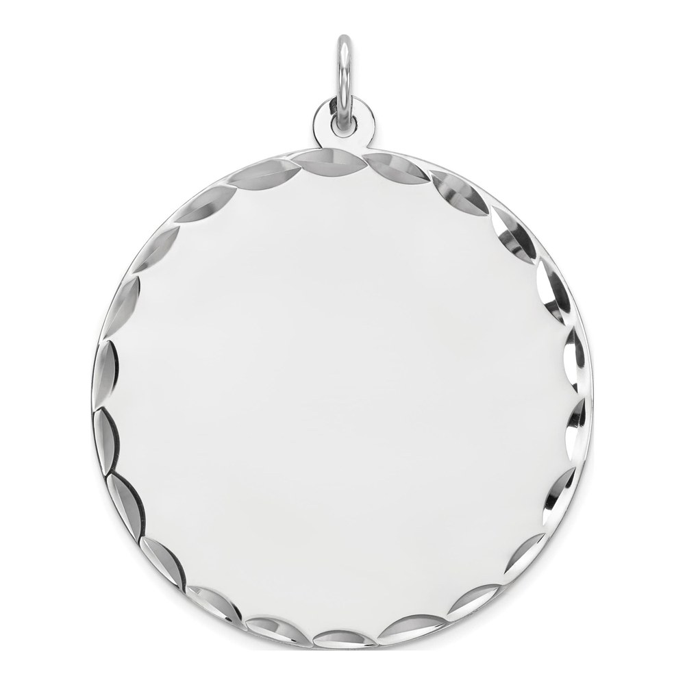 Sterling Silver Engravable Round Disc Charm