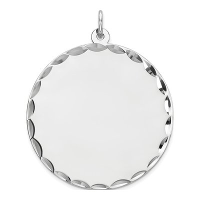 Sterling Silver Round Disc Charm