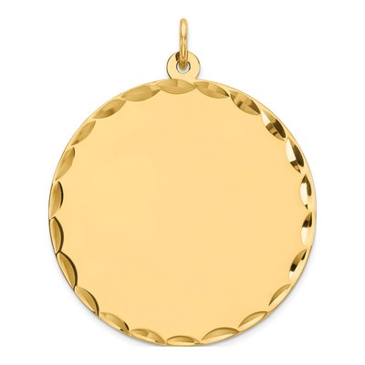 Gold-Plated Sterling Silver Round Disc Charm