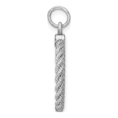 Sterling Silver Rope-Edge Disc Pendant – view 3
