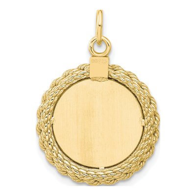 Gold-Plated Sterling Silver Round Disc Pendant – view 4