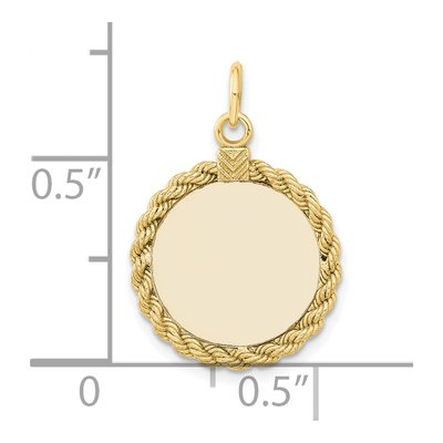 Gold-Plated Sterling Silver Round Disc Pendant – view 5