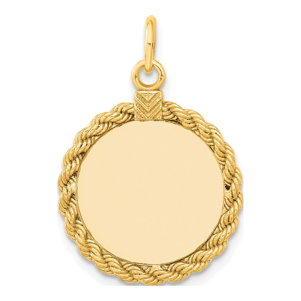 Engravable Round Disc Pendant