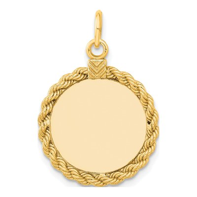 Gold-Plated Sterling Silver Round Disc Pendant