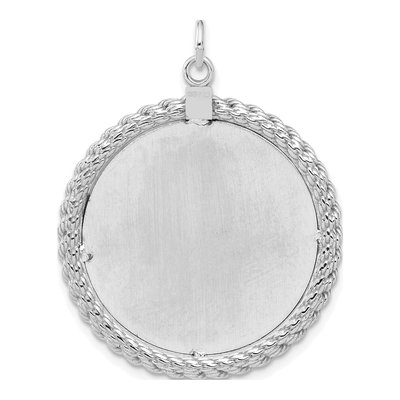 Sterling Silver Round Disc Pendant – view 3