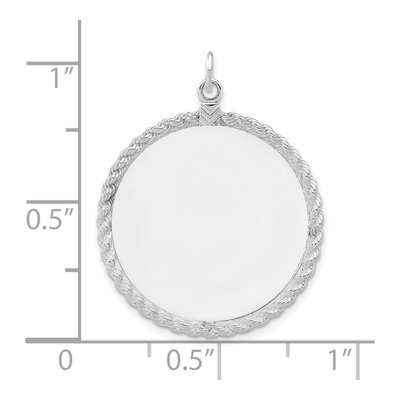Sterling Silver Round Disc Pendant – view 4