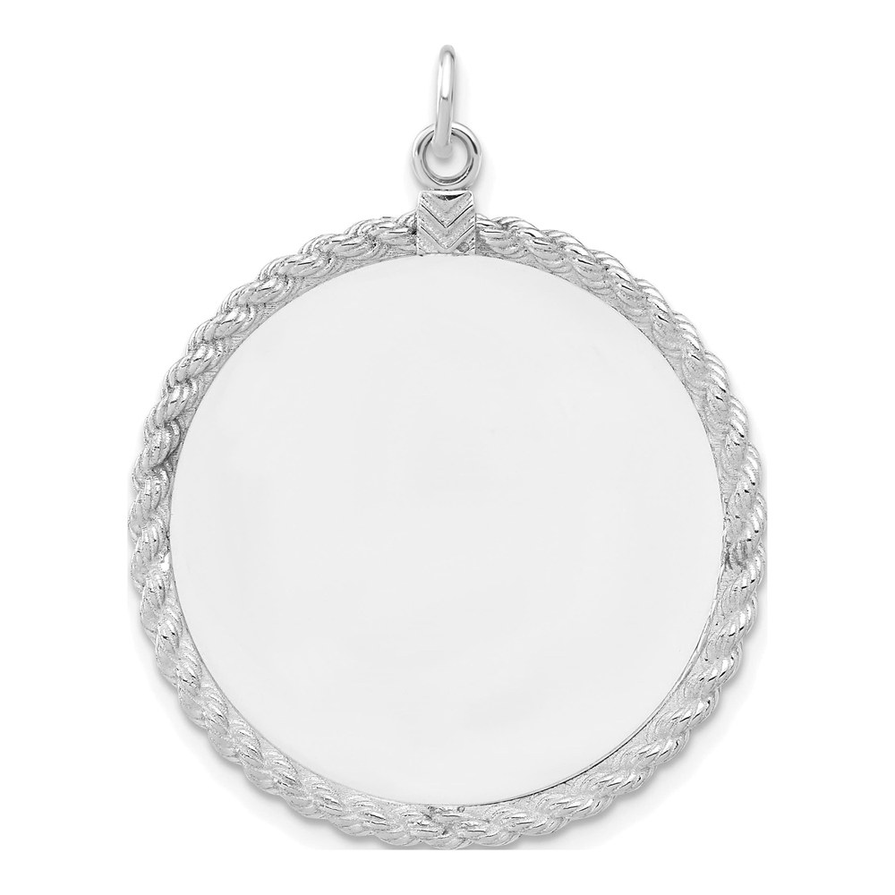 Sterling Silver Round Disc Pendant