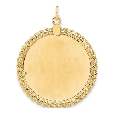 Gold-Plated Sterling Silver Round Disc Pendant – view 3