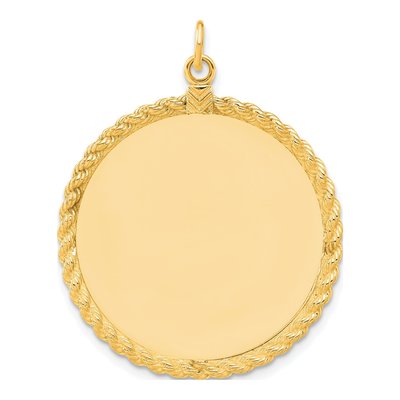 Gold-Plated Sterling Silver Round Disc Pendant