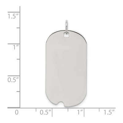 Sterling Silver Dog Tag Pendant – view 4