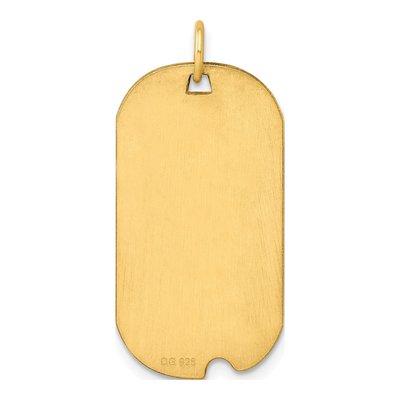 Gold-Plated Sterling Silver Dog Tag Charm – view 4