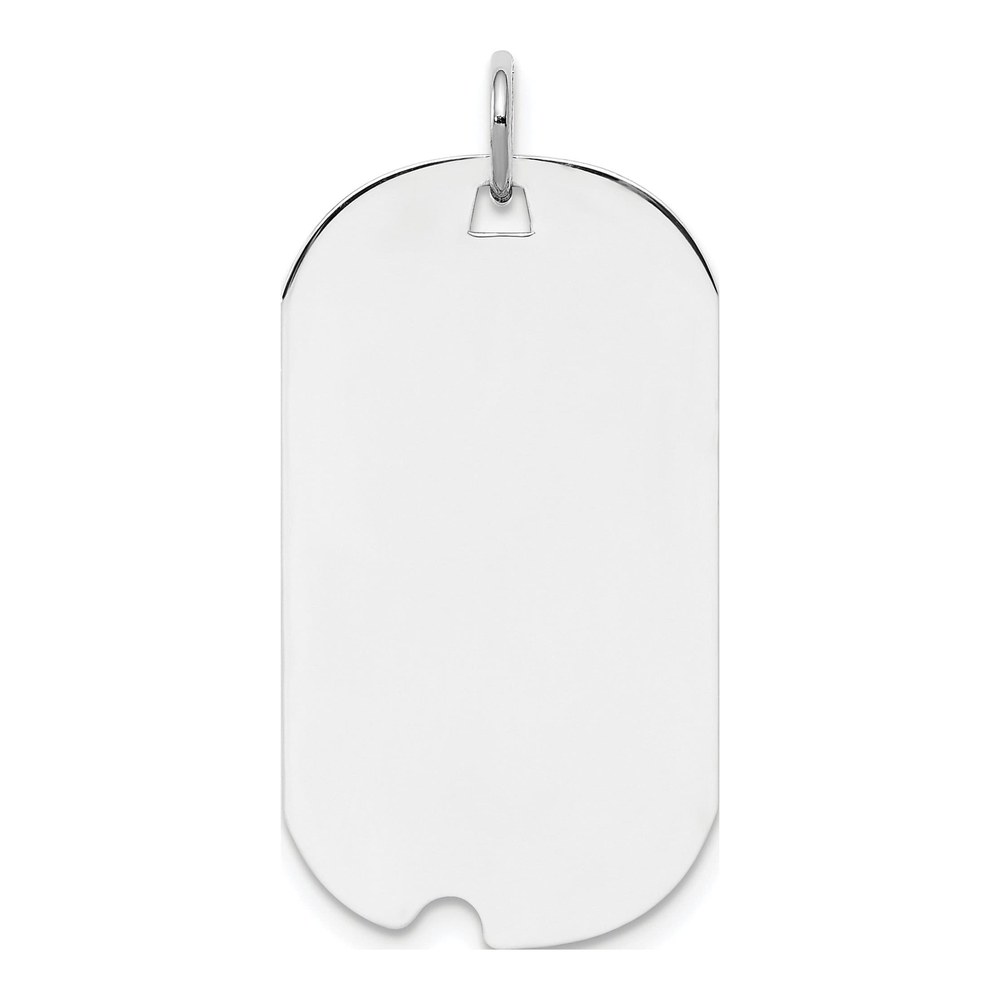 Sterling Silver Engravable Dog Tag Pendant