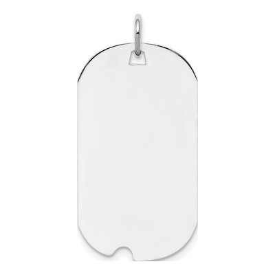 Sterling Silver Dog Tag Pendant