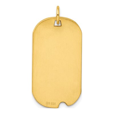 Gold-Plated Sterling Silver Dog Tag Charm – view 4