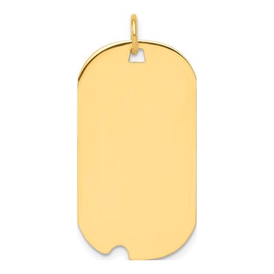 Gold-Plated Sterling Silver Dog Tag Charm