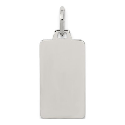 Sterling Silver Rectangle Disc Charm