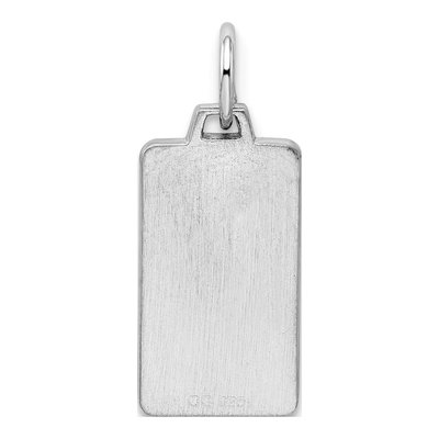 Sterling Silver Rectangle Disc Charm – view 5