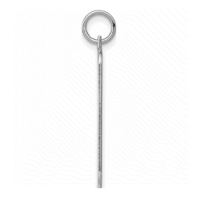 Sterling Silver Rectangle Disc Charm – view 2