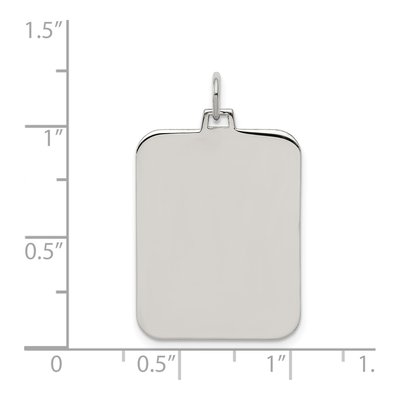Sterling Silver Rectangle Disc Charm – view 4
