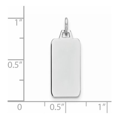 Sterling Silver Rectangle Disc Charm – view 5