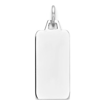 Sterling Silver Rectangle Disc Charm