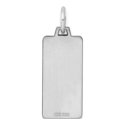 Sterling Silver Rectangle Disc Charm – view 4