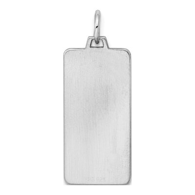 Sterling Silver Rectangle Disc Charm – view 5