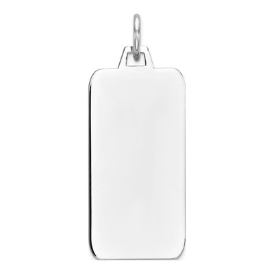 Sterling Silver Rectangle Disc Charm
