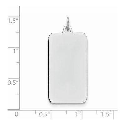 Sterling Silver Rectangle Disc Charm – view 4