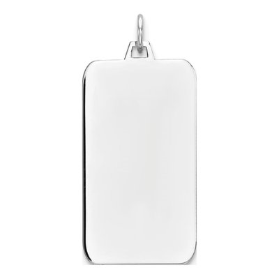 Sterling Silver Rectangle Disc Charm