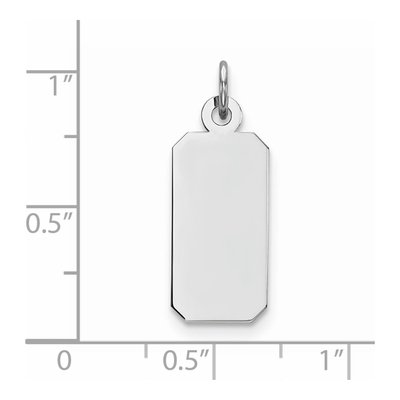 Sterling Silver Rectangle Disc Charm – view 3