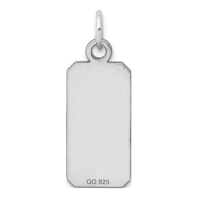 Sterling Silver Rectangle Disc Charm – view 4