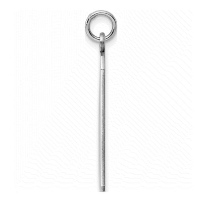 Sterling Silver Rectangle Disc Charm – view 3