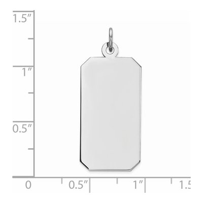 Sterling Silver Rectangle Disc Charm – view 5