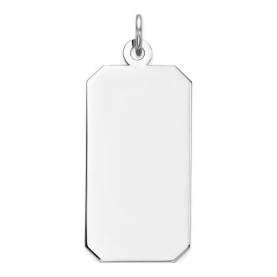 Sterling Silver Rectangle Disc Charm