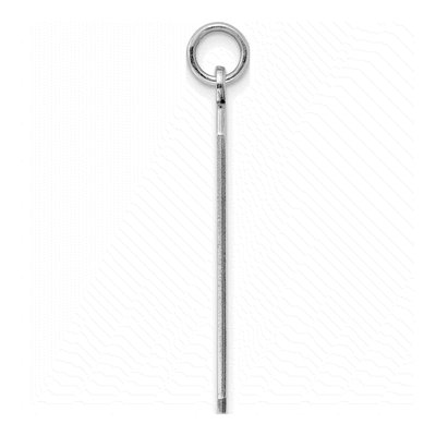 Sterling Silver Rectangle Disc Charm – view 2