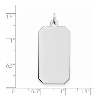 Sterling Silver Rectangle Disc Charm – view 4