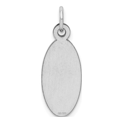 Sterling Silver Oval Disc Pendant – view 5
