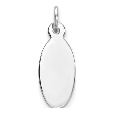 Sterling Silver Oval Disc Pendant