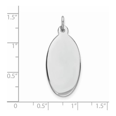Sterling Silver Oval Disc Charm – view 4