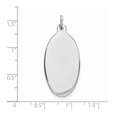 Sterling Silver Oval Disc Charm – view 2