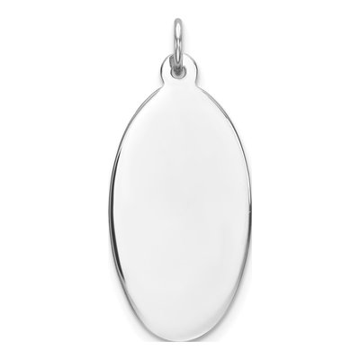 Sterling Silver Oval Disc Charm