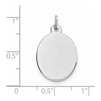 Sterling Silver Oval Disc Pendant – view 3