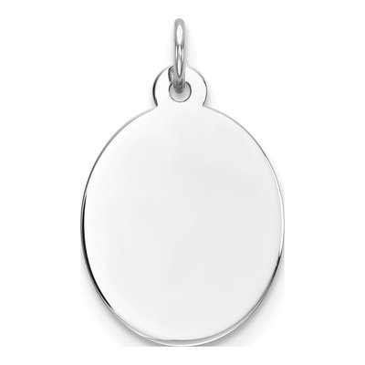 Sterling Silver Oval Disc Pendant